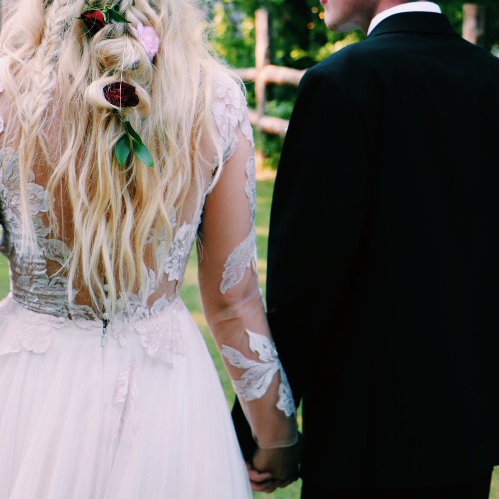 Boho style wedding dress